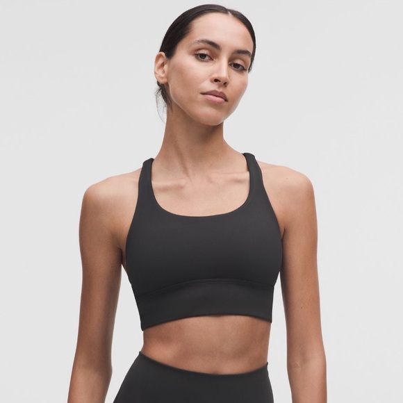 NWT Lululemon Energy Longline Bra - Black - Size 8